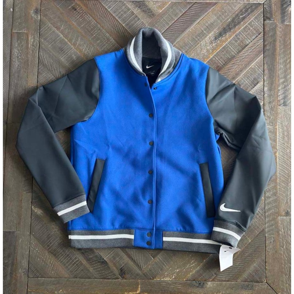 Nike Womens Bomber Football Jacket Royal Blue DJ5972-493 Small NWT $232